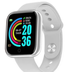 Smartwatch Smart Bracelet D20 1 1.3" Caixa De Plástico Prata, Pulseira Prateada De Silicone